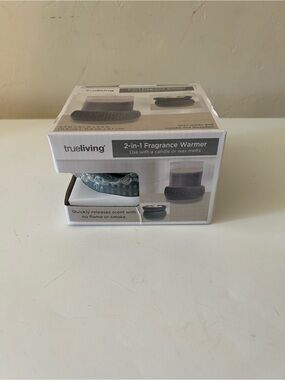 TrueLiving 2-in-1 Fragrance Warmer,  Gray Electric Warmer Candle or Wax Melts